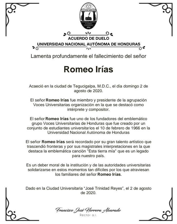 UNAH Romeo Irias