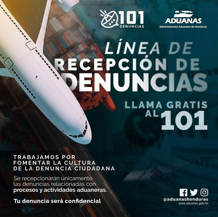 Administración Aduanera de Honduras pone en marcha Línea 101 para la