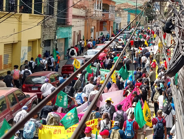 Organizaciones campesinas del Aguán protestan con diversas exigencias