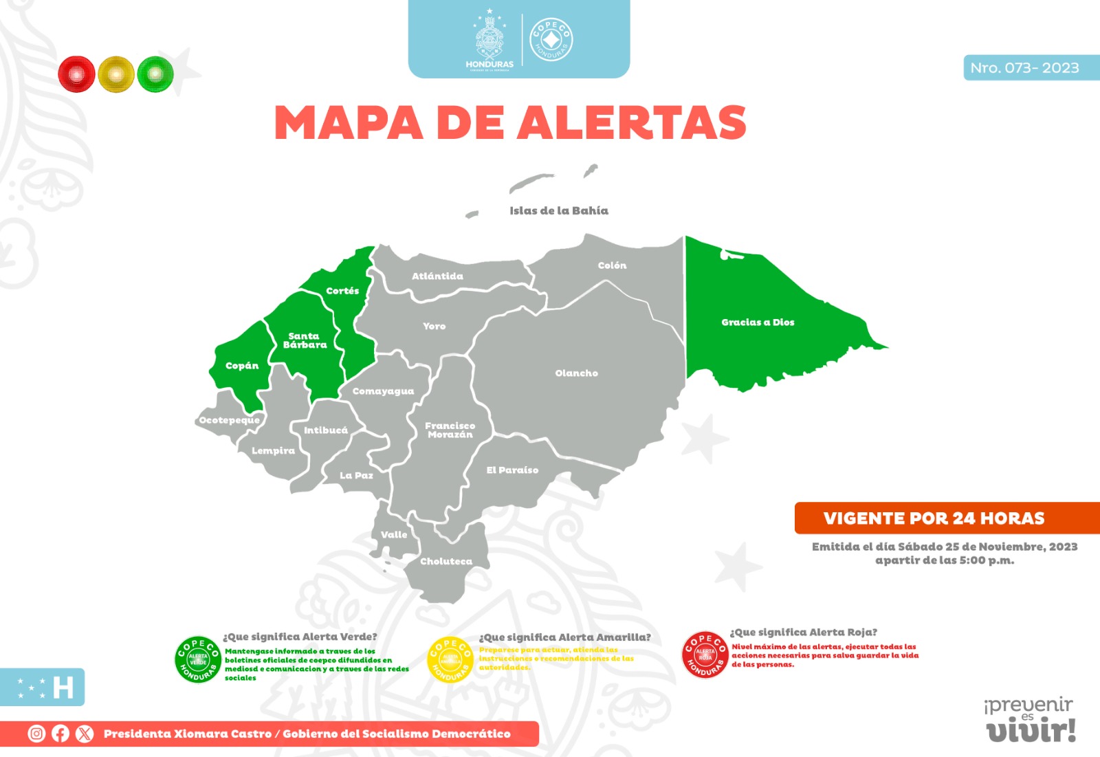 Copeco Extiende La Alerta Verde Para Cuatro Departamentos Proceso Digital