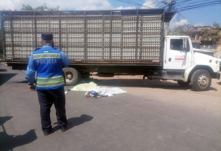 Dos personas a bordo de motocicleta mueren al impactar contra camión en