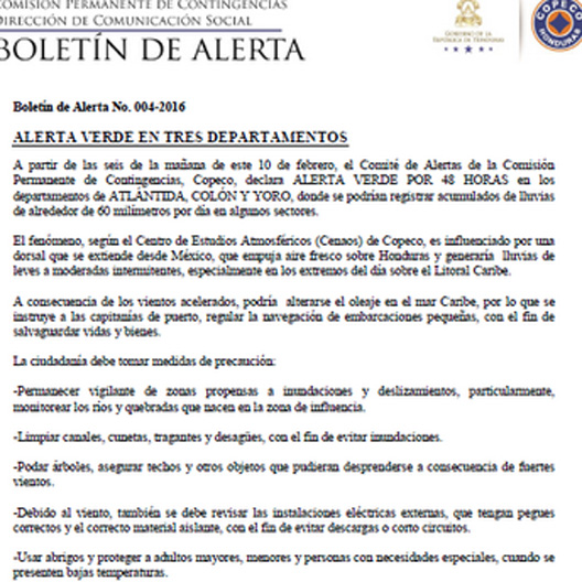alerta verde