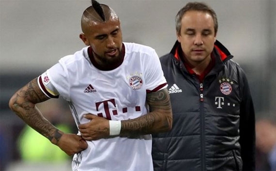Arturo Vidal podría ser baja dos semanas o tres semanas en el Bayern