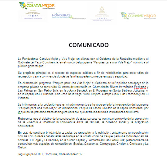 comunicado leona