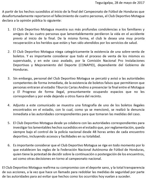 Comunicado Motagua 05