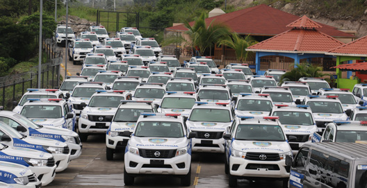 Flota de vehiculos policia