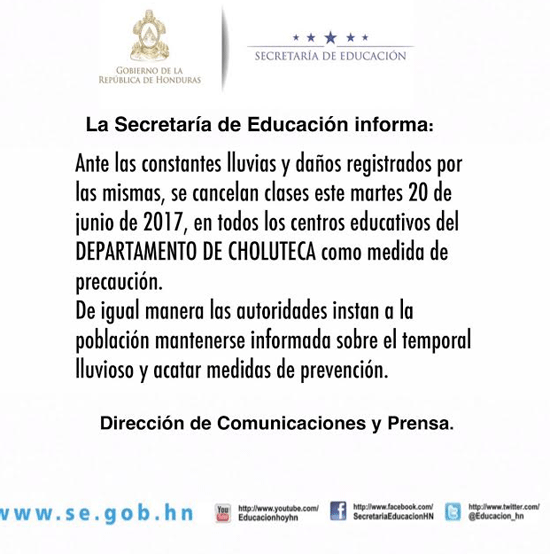 comunicado educacion