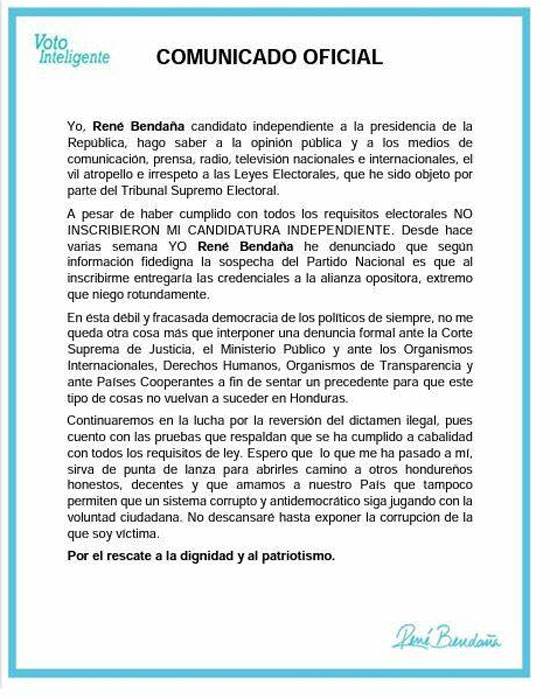 Comunicado-Rene-Bendaña