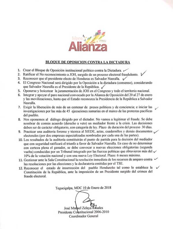 Alianza bloque requisitos