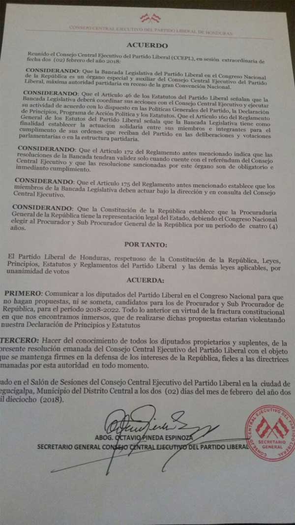 Diputados PL comunicado PGR