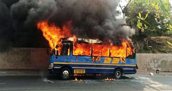 quema de bus