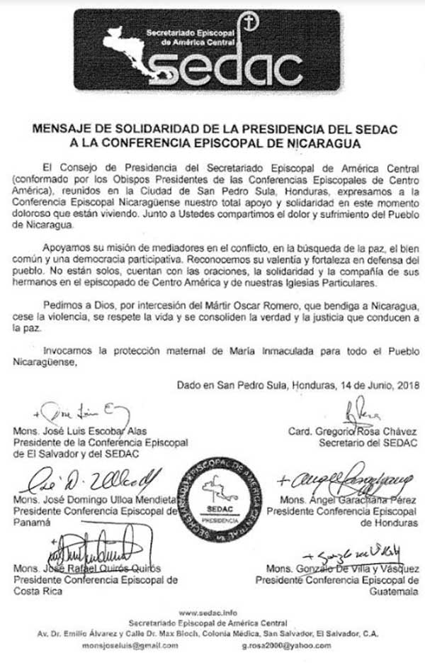 comunicado episcopal