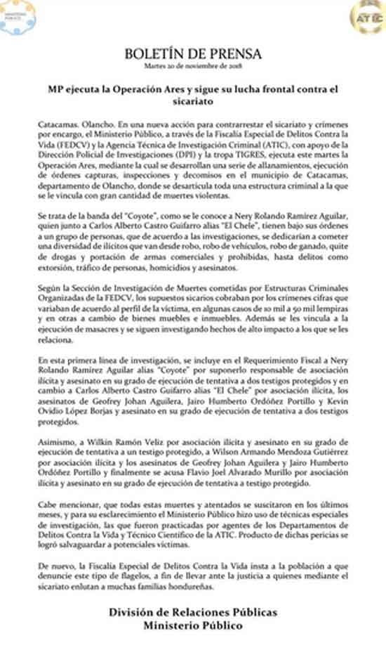 comunicado ares