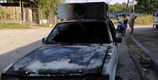 vehiculo quemado