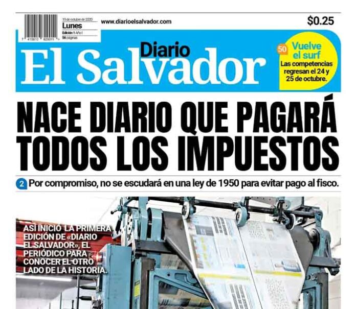 Surge periódico El Salvador, vinculado al gobierno Proceso Digital