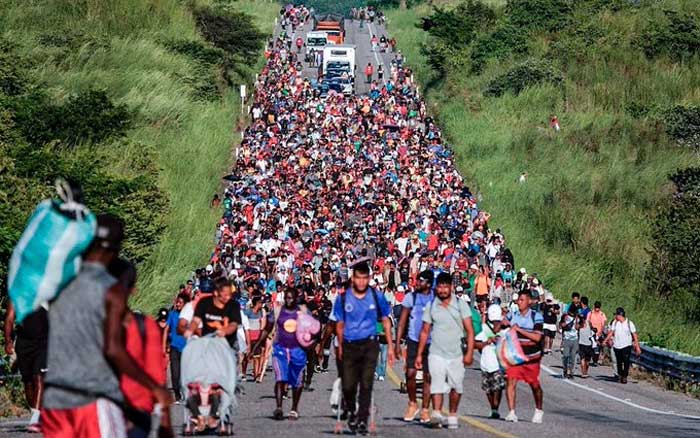 Caravana de migrantes en M xico deja Chiapas e ingresa a