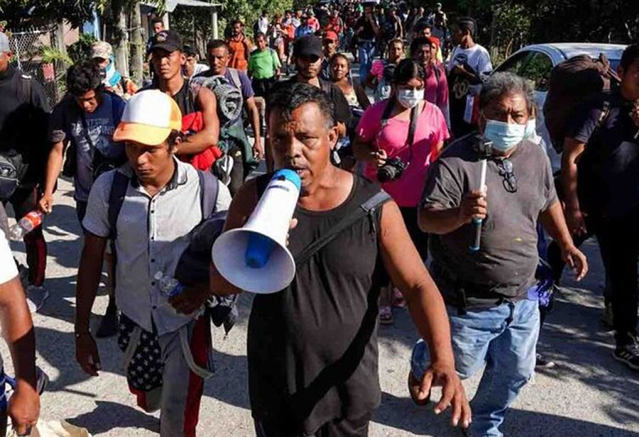 Caravana migrante fija su ruta hacia la frontera norte de M xico