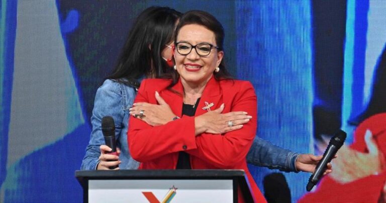 Trabajaremos en defensa de los DDHH y de la mujer, dice Xiomara Castro a vicepresidenta de EEUU