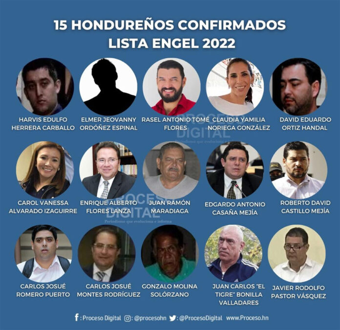 En Lista Engel por corruptos, dos vicepresidentes del Congreso y un