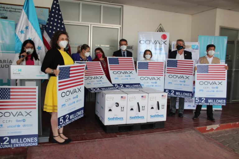 Honduras recibe donación de 346,320 vacunas Pfizer por el Gobierno de EEUU