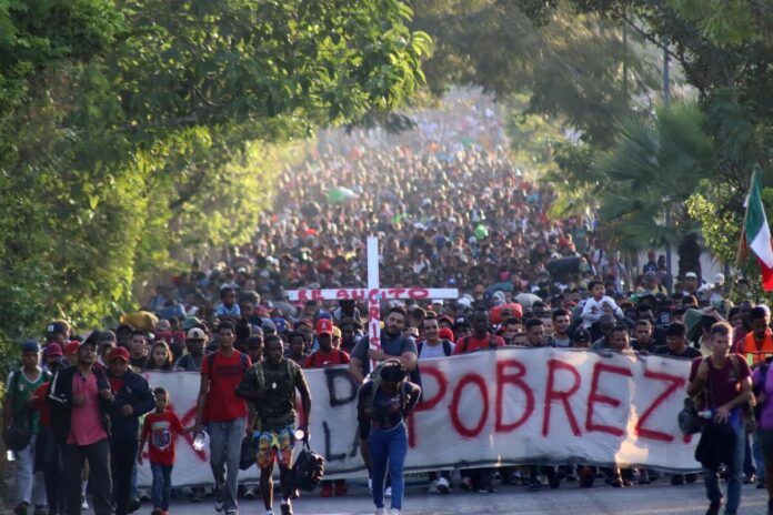 Caravana de m s de 10 mil migrantes entre ellos hondure os sale