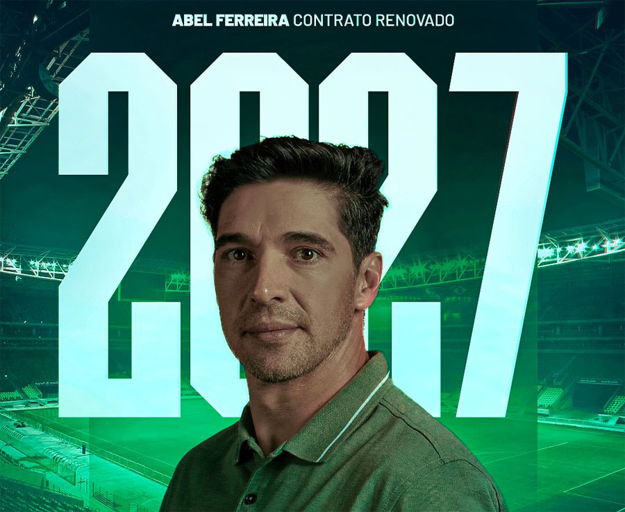 Palmeiras renueva contrato de su exitoso técnico Abel Ferreira hasta 2027