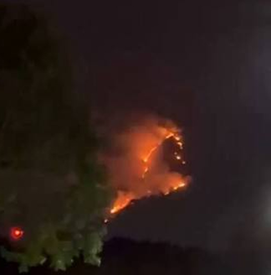 Fuerte incendio forestal afecta el sector Merendón, en Choloma, Cortés